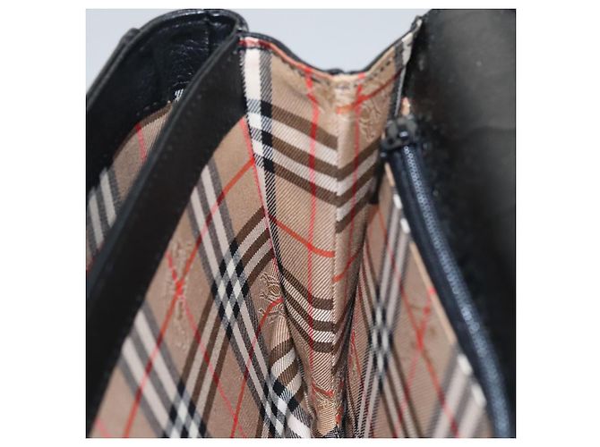 Autre Marque Borsa a Spalla Burberrys in Pelle Nera e Oro Auth ep6988 Nero D'oro - vista 18
