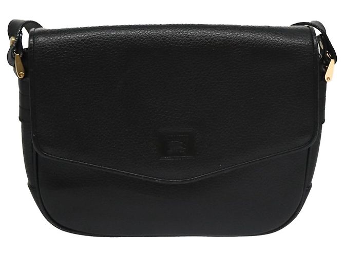 Autre Marque Borsa a Spalla Burberrys in Pelle Nera e Oro Auth ep6988 Nero D'oro - vista 2