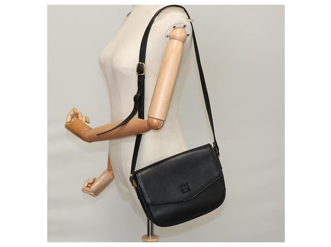 Autre Marque Borsa a Spalla Burberrys in Pelle Nera e Oro Auth ep6988 Nero D'oro - vista 22