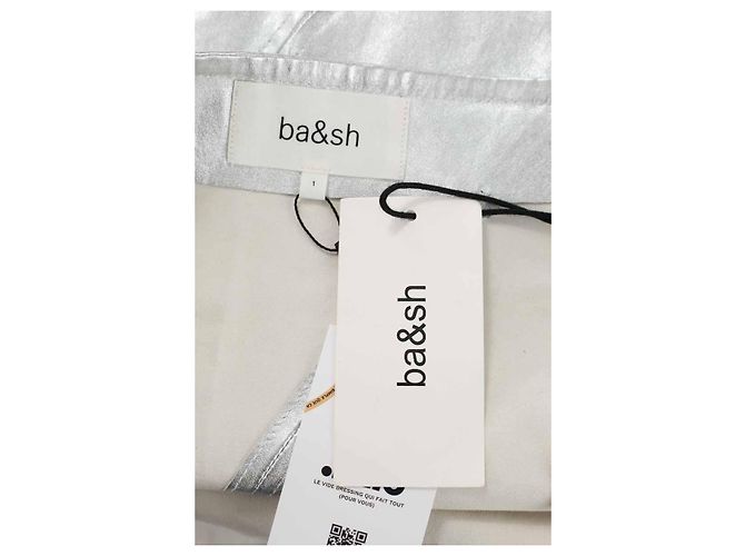 Bash Mini falda de cuero plateada - vista 5