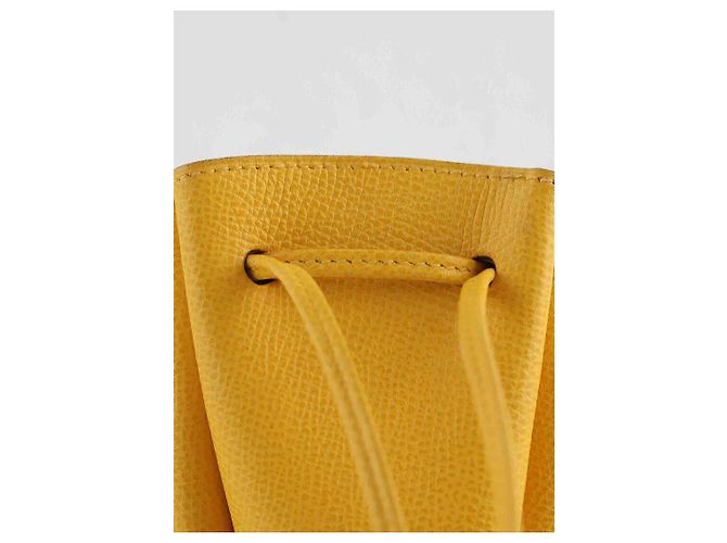 Birkin Hermès Clutch in pelle gialla Giallo - vista 2