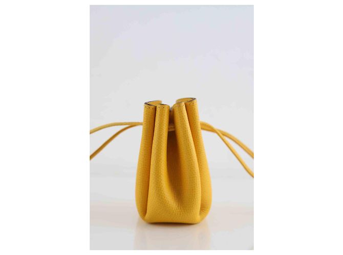 Birkin Hermès Clutch in pelle gialla Giallo - vista 3