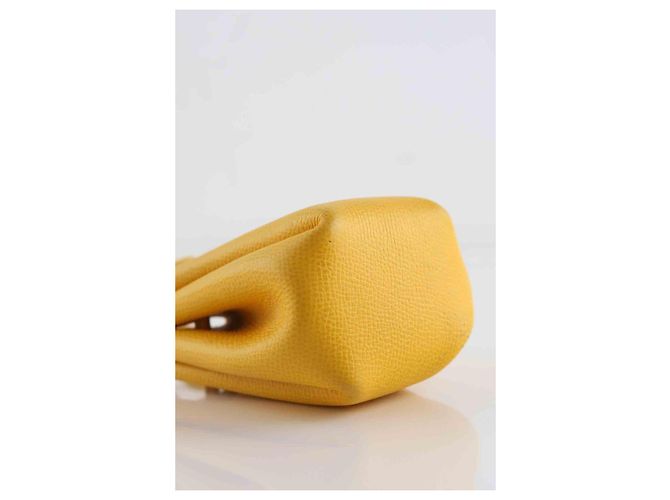 Birkin Hermès Clutch in pelle gialla Giallo - vista 6
