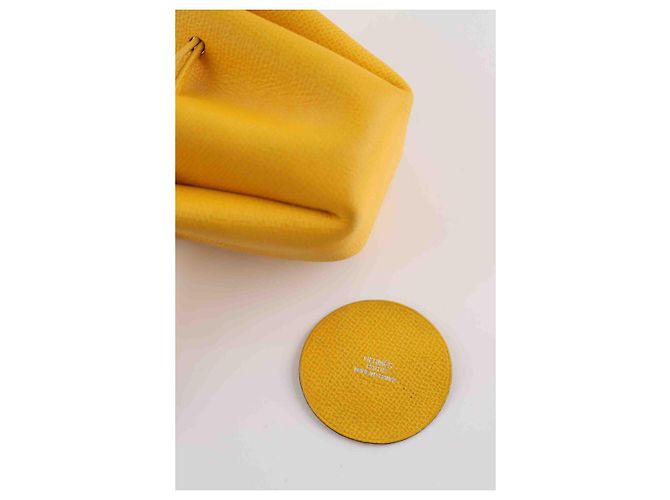 Birkin Hermès Clutch in pelle gialla Giallo - vista 8