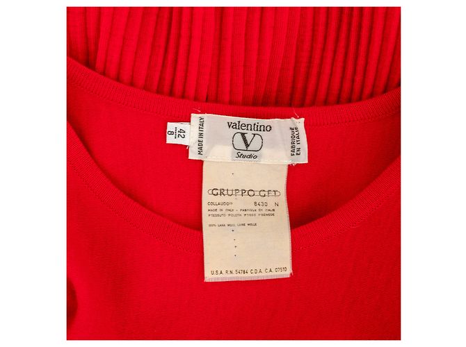 Top de punto plisado Valentino Studio Roja - vista 13