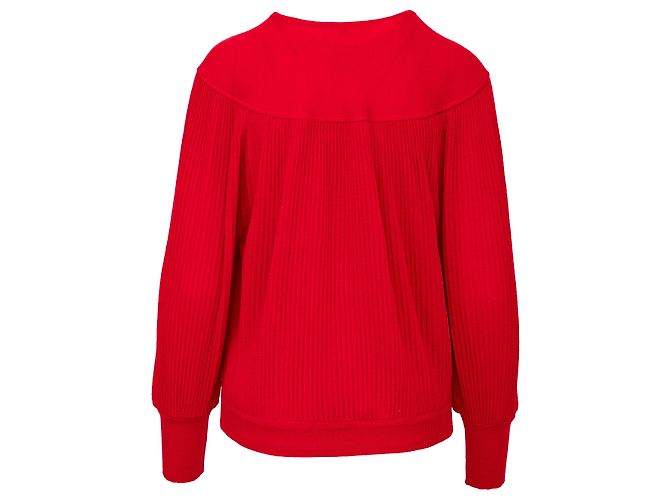 Top de punto plisado Valentino Studio Roja - vista 3