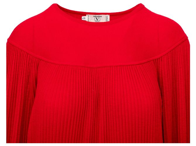 Top de punto plisado Valentino Studio Roja - vista 4