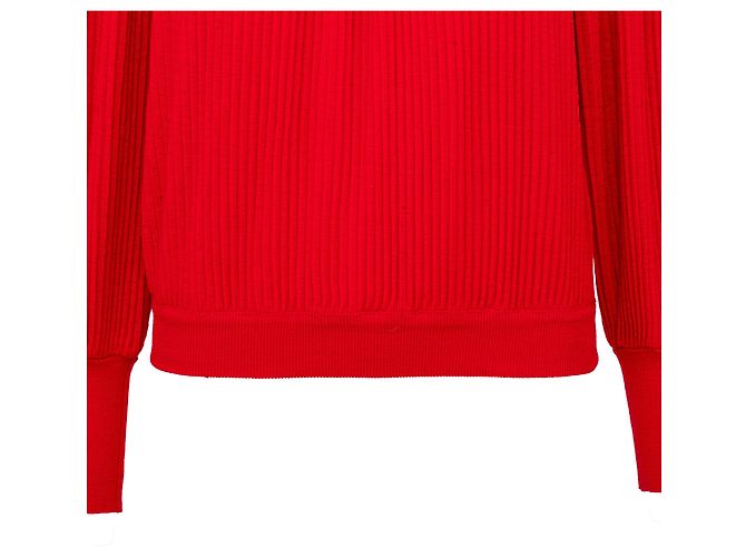 Top de punto plisado Valentino Studio Roja - vista 6