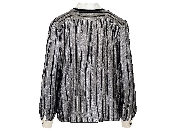 Camicia Glitter Notturna Valentino Argento - vista 3