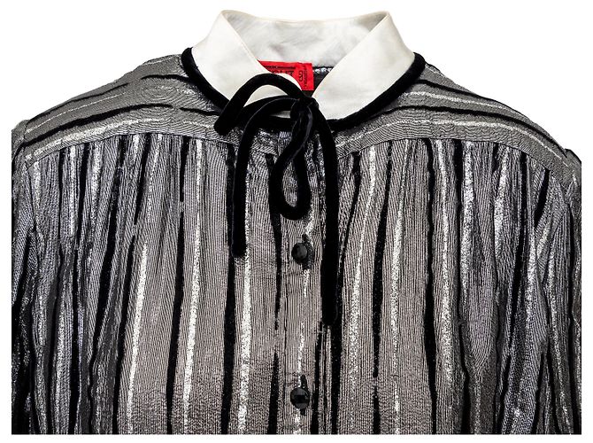 Camicia Glitter Notturna Valentino Argento - vista 4