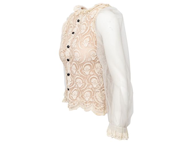 Autre Marque Top de encaje Collection Privée Beige - vista 2