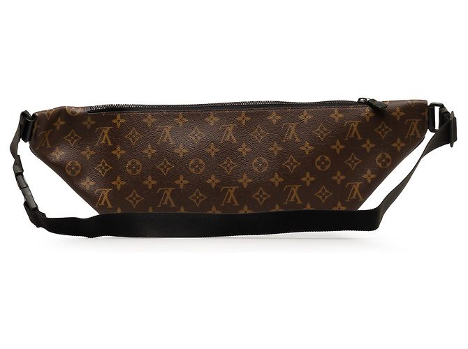 Bumbag Sac banane ceinture Louis Vuitton Monogram Macassar marron Christopher - vue 3