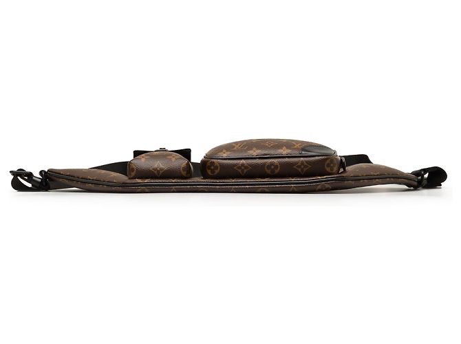 Bumbag Sac banane ceinture Louis Vuitton Monogram Macassar marron Christopher - vue 4