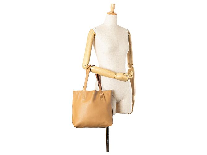 Double sens Hermès Borse HERMES T. Pelle Cammello - vista 14