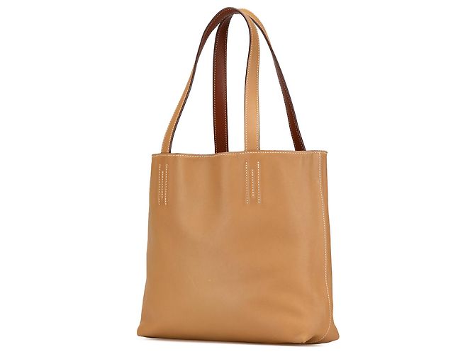 Double sens Hermès Borse HERMES T. Pelle Cammello - vista 2