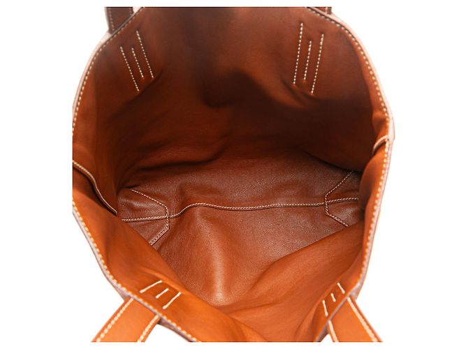 Double sens Hermès Borse HERMES T. Pelle Cammello - vista 4