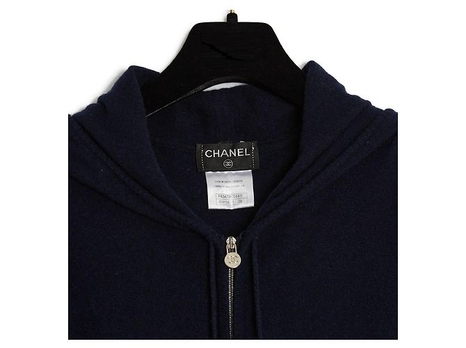 Chanel 2012 Ensemble FR38 Marine Cashmere Pullover Shorts Set UK10 US8 Marineblau - Ansicht 2