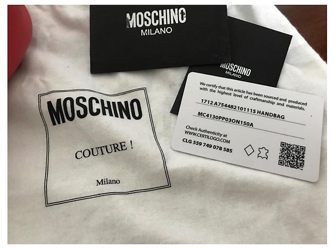 Clutch Moschino em couro vermelho - vista 14