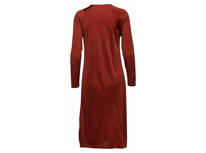 Vestido midi de jersey drapeado de viscosa Filippa K en burdeos M - vista 2