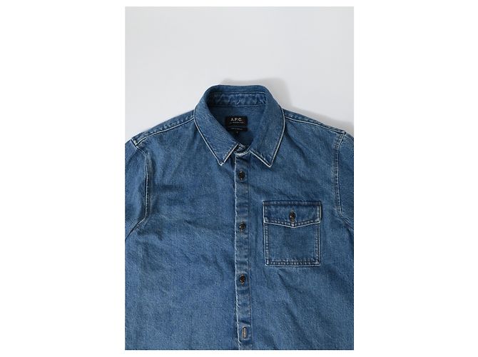 Apc Camicia in denim A.P.C. in cotone blu Blu chiaro - vista 10