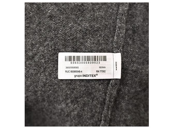 Zara Damen Midi-Kleid aus grobem Strick in Grau Größe S - Ansicht 12