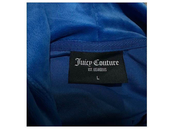 Felpa con zip Juicy Couture in velluto blu - vista 6