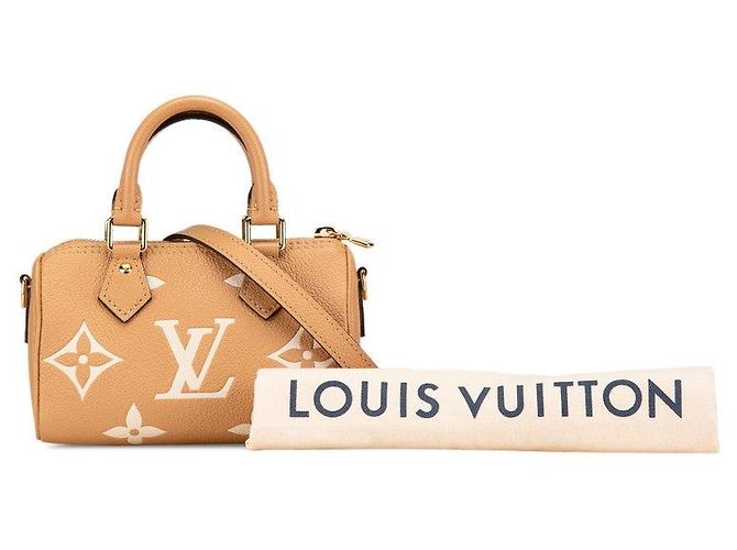 Louis Vuitton Monogram Empreinte Nano Speedy 2way Bag M81457 Beige - view 5