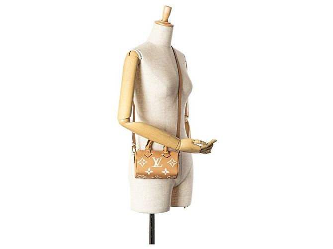 Louis Vuitton Monogram Empreinte Nano Speedy 2way Bag M81457 Beige - view 6
