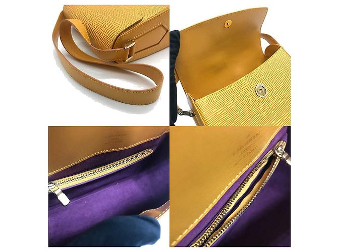Borsa a spalla in pelle Epi gialla Louis Vuitton M52209 Giallo - vista 4