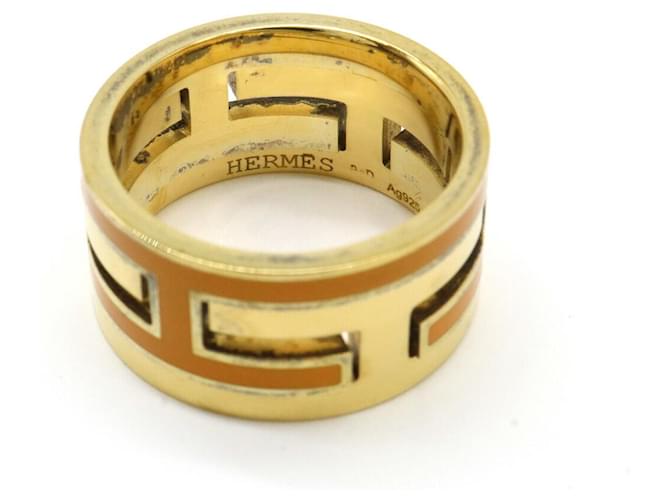 Ring Hermès Anello Ash in argento e oro Hermes Move Arancione - vista 2