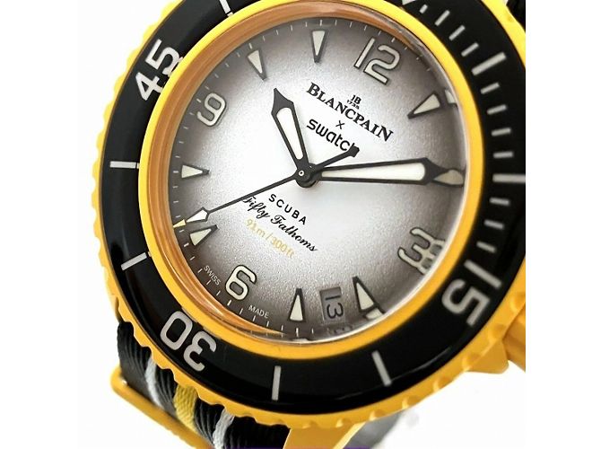 Relógio automático Blancpain Swatch Oceano Pacífico S035P100 - vista 4