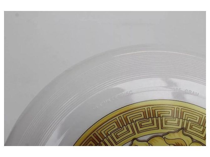 Frisbee FreeStyle en plastique blanc/jaune Medusa de Versace - vue 5