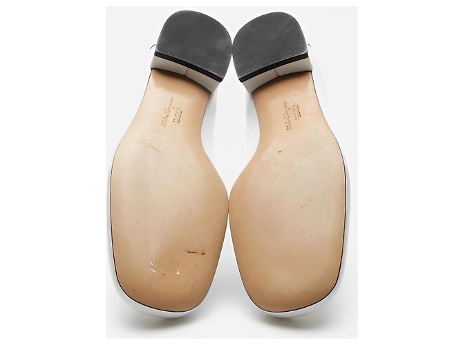 Mocassini Salvatore Ferragamo Gancini in pelle bianca Bianco - vista 4