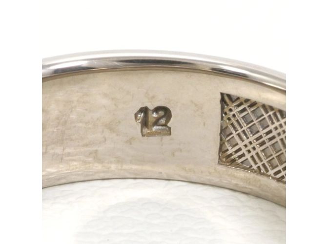 Anel de banda em ouro branco 18K Burberry - vista 7