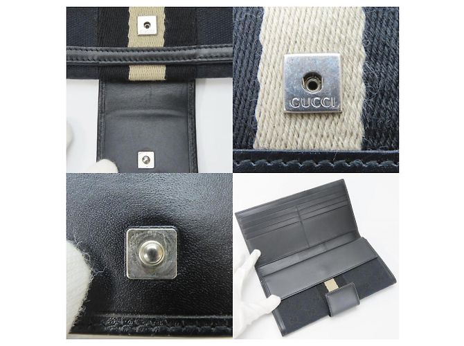 Monedero de lona GG negra Gucci Negro - vista 6