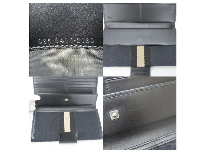 Monedero de lona GG negra Gucci Negro - vista 8