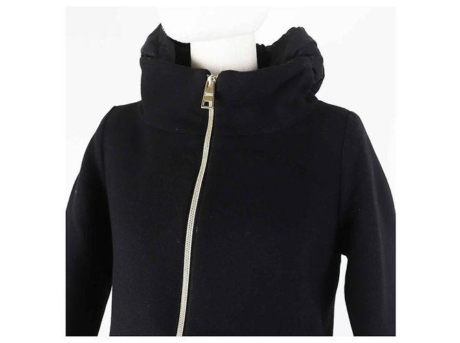 Autre Marque Cappotto imbottito con cappuccio in lana e nylon nero per donne Herno - vista 2