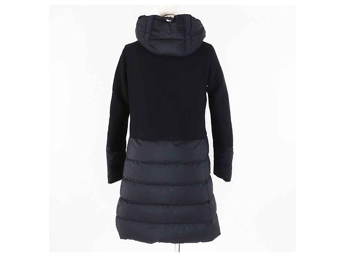 Autre Marque Cappotto imbottito con cappuccio in lana e nylon nero per donne Herno - vista 4