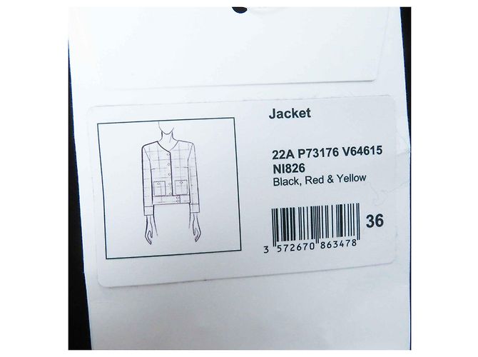 Chaqueta de tweed sin cuello Chanel P73176 - vista 10
