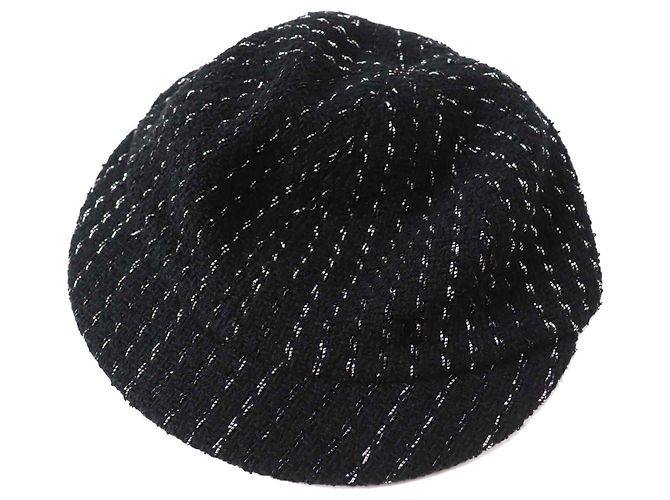 Chanel 23P Cappello in Tweed Nero Argento M - vista 5