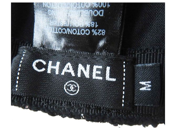 Chanel 23P Cappello in Tweed Nero Argento M - vista 9