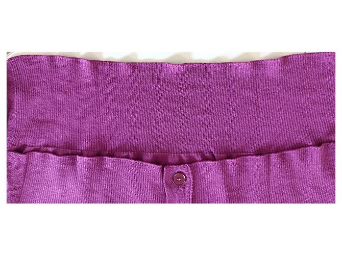 Rochas Langärmelige Strickjacke Baumwolle Fuchsia Fuschia - Ansicht 4