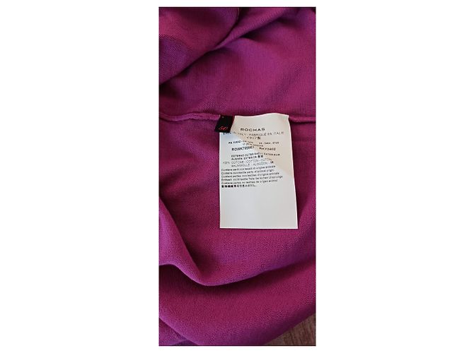 Rochas Langärmelige Strickjacke Baumwolle Fuchsia Fuschia - Ansicht 5