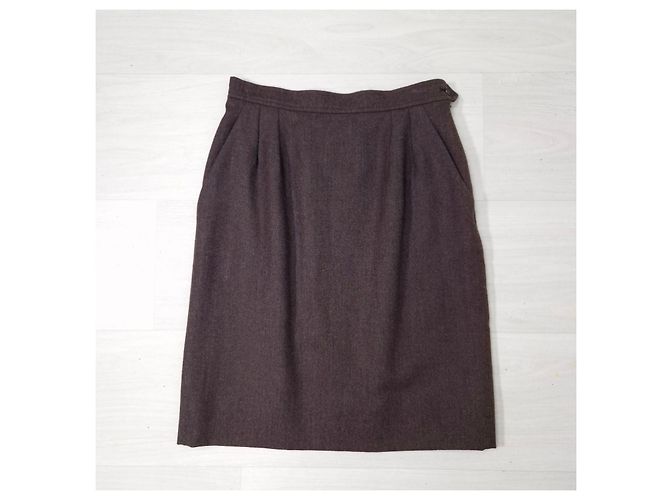 Yves Saint Laurent Marrón de lana YSL Rive Gauche 1994 Castaño - vista 7