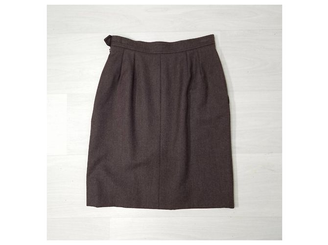 Yves Saint Laurent Marrón de lana YSL Rive Gauche 1994 Castaño - vista 8