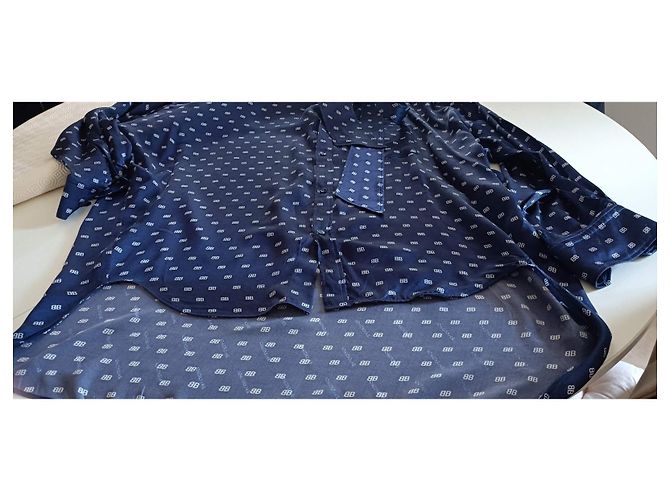 Autre Marque Camisa larga azul marino con logo blanco BB - vista 2