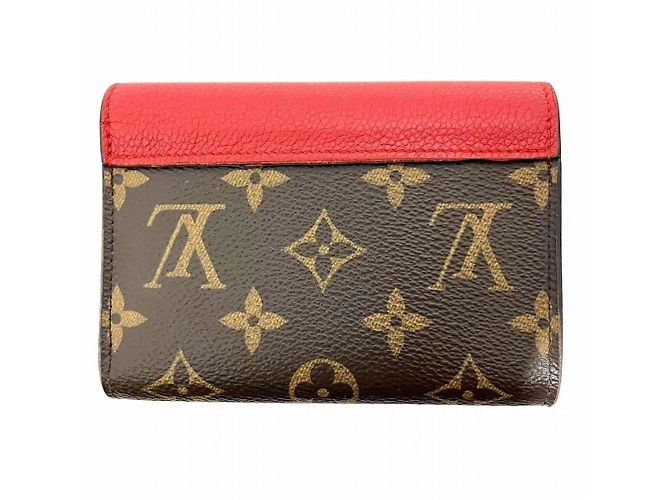 Louis Vuitton Monogramm Pallas Bi-Fold Geldbörse Braun Rot - Ansicht 2
