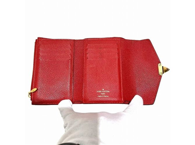 Louis Vuitton Monogramm Pallas Bi-Fold Geldbörse Braun Rot - Ansicht 3