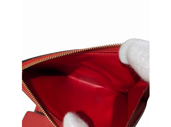 Louis Vuitton Monogramm Pallas Bi-Fold Geldbörse Braun Rot - Ansicht 6
