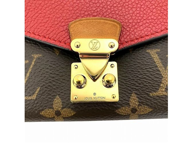Louis Vuitton Monogramm Pallas Bi-Fold Geldbörse Braun Rot - Ansicht 7